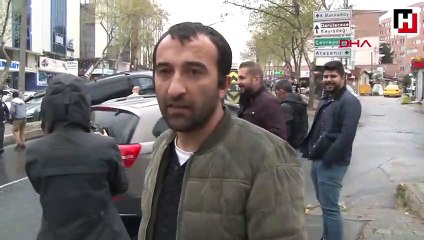 Refüjü aşan minibüs karşı yöne geçerek servis aracına çarptı