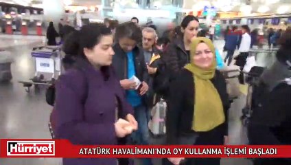 Atatürk Havalimanı'nda oy kullanma işlemi başladı