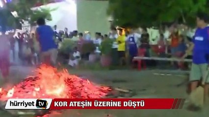 Kor ateşin üzerine böyle düştü