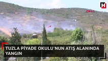 Tuzla Piyade Okulu'nun atış alanında yangın