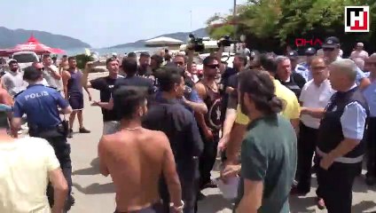 Marmaris'te su sporları istasyonunda gerginlik