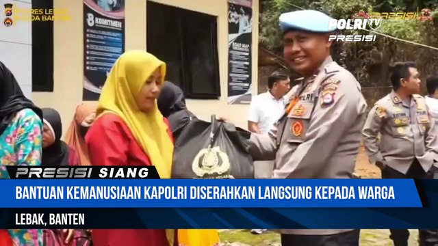 Kapolres Lebak Serahkan Bantuan Kapolri Untuk Korban Gempa Bumi Di Cirinten Dan Leueidamar