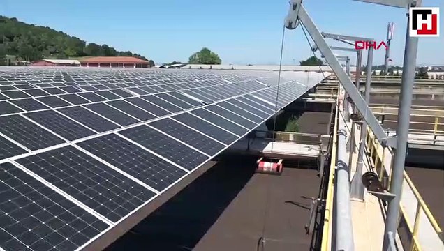 Elektriği güneşten sağlayacak ilk arıtma tesisinde sona gelindi