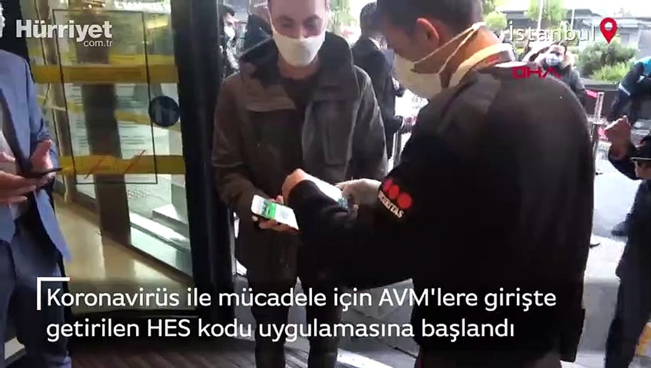 Son dakika haberler... AVM'lerde HES kodlu giriş başladı
