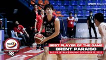 NCAA Season 98 | Best Player: Brent Paraiso (Letran vs EAC) | Men's Basketball Tournament Round 1