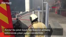 Son dakika haber: Avcılar'da çatal - kaşık fabrikasında yangın