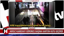 KAMERAYA GÖRÜNMEMEK İÇİN BAŞINA KARTON KUTU GEÇİRDİ