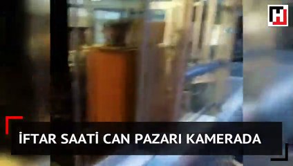 İftar saatinde can pazarı kamerada... Restoranın zemini çöktü