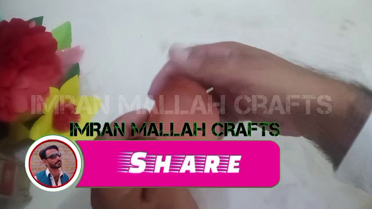 diy Make papper flower easy decore room wal