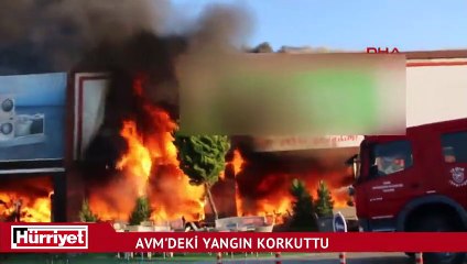 AVM'deki yangın korkuttu