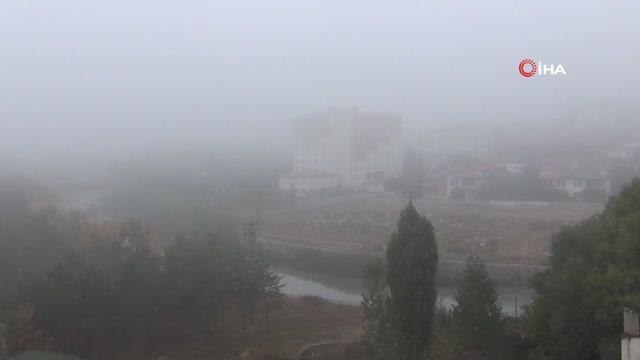 Kars haber... Kars'ta yoğun sis etkili oldu