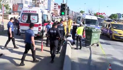 Ayağı takılınca otobüsün altına kaldı