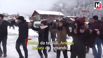 Rize Ayder’e kar yağdı, kış eğlenceleri başladı