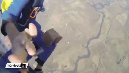 Paraşütü açamadan epilepsi krizi geçirdi