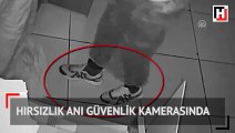 Hırsızlık anı güvenlik kamerasında