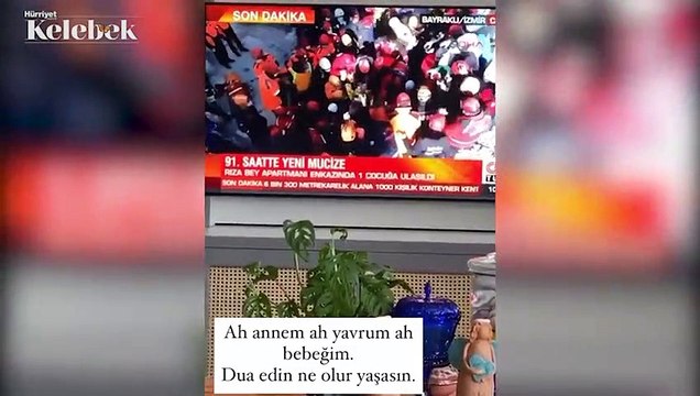 Ayda bebeğin kurtarılma anı, Bergüzar Korel'i gözyaşlarına boğdu.
