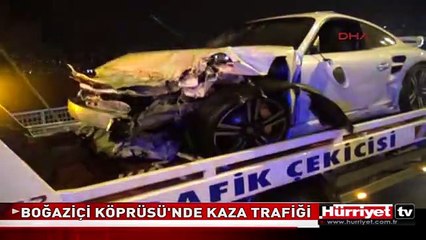 BOĞAZİÇİ KÖPRÜSÜ'NDE KAZA TRAFİĞİ