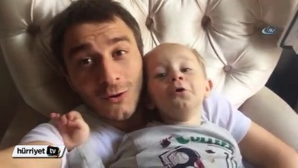 Rizeli baba ile minik oğlunun güldüren performansı