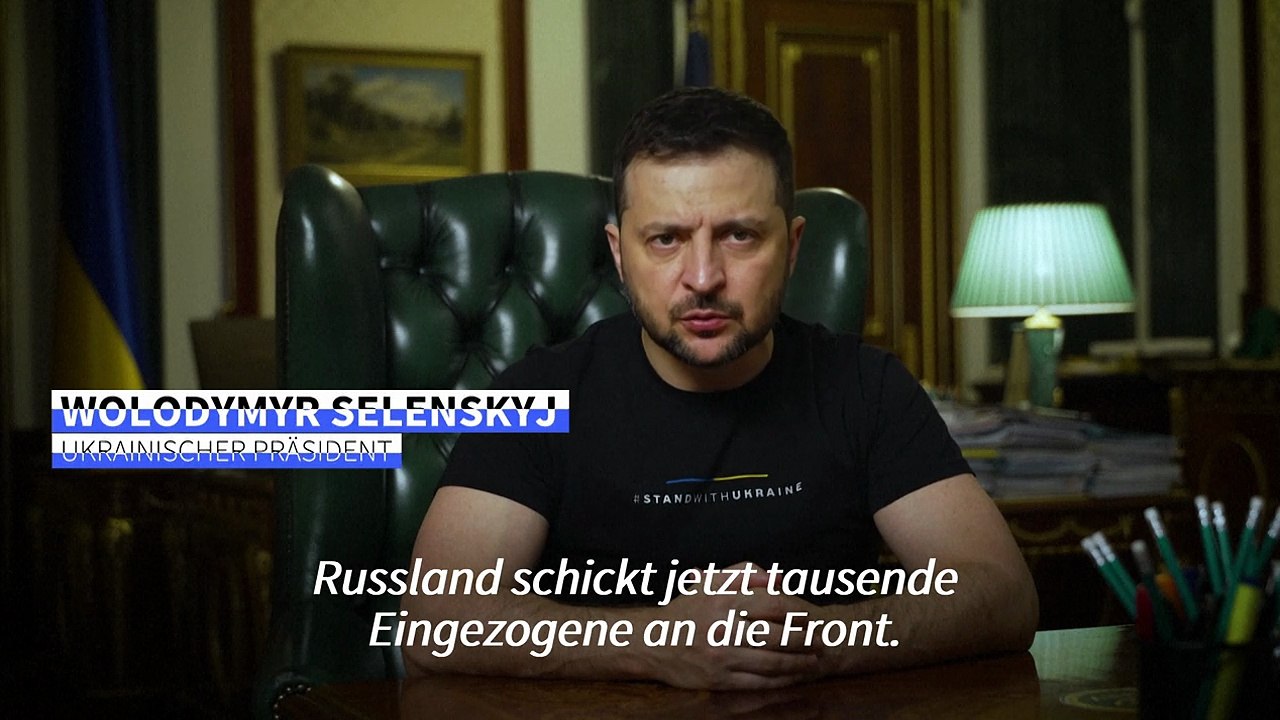 Selenskyj: Russland schickt Reservisten als 'Kanonenfutter' an die Front