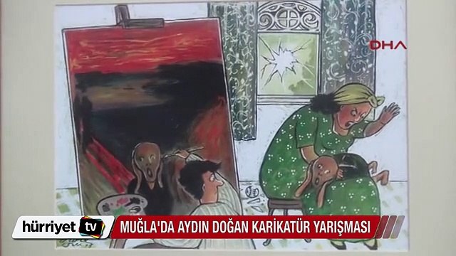 Muğla'da Aydın Doğan karikatür yarışması sergisi