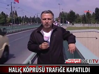 HALİÇ KÖPRÜSÜ TRAFİĞE KAPATILDI, TRAFİK FELÇ OLDU