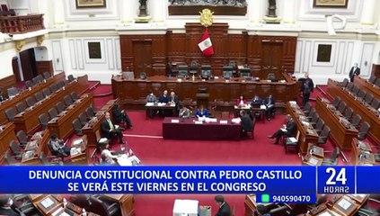 Congreso: Subcomisión dará cuenta de denuncia contra Castillo este viernes 14 de octubre