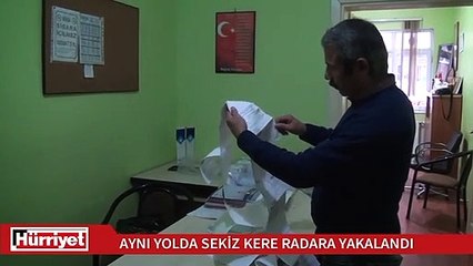 Aynı yolda 8 kez radara yakalandı, boyundan uzun ceza geldi