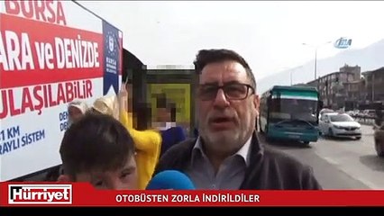 Engelli çocuk ve babası özel halk otobüsünden indirildi