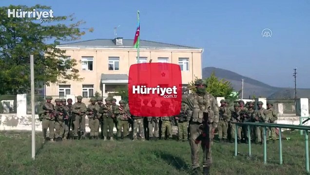 Azerbaycan askerleri, Zengilan kent merkezine Azerbaycan bayrağı dikti
