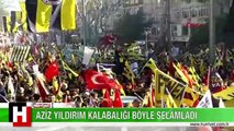 AZİZ YILDIRIM TARAFTARLARI TÜRK VE FENERBAHÇE BAYRAĞIYLA SELAMLADI