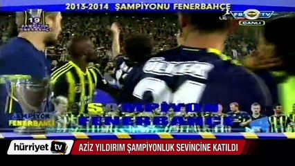 Aziz Yıldırım şampiyonluk sevincine katıldı