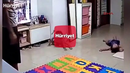 Çinli baba kızını ölümden böyle kurtardı