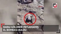 Amatör balıkçı, baraj gölünde patlamamış el bombası buldu