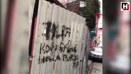 Balat'taki binanın çökme anı