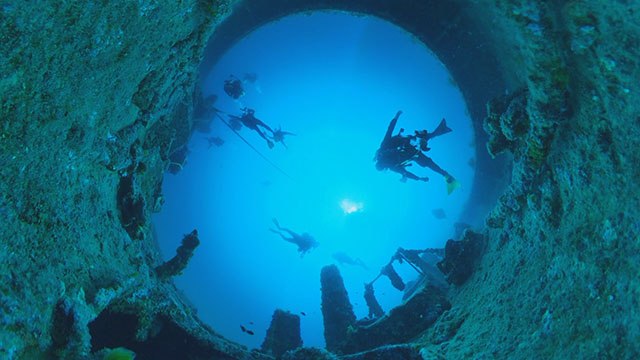 İngiliz dalış ekibi, Gelibolu Tarihi Sualtı Parkı'ndaki batıkları görüntüledi