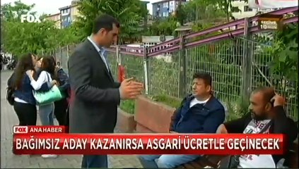 Halk otobüsünde seçim propagandası yapan bağımsız aday