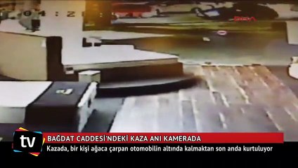 Bağdat Caddesi'ndeki kaza anı kamerada