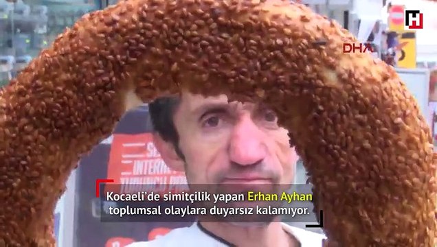 Simitçi 2 günlük kazancını Mehmetçik Vakfı'na bağışladı