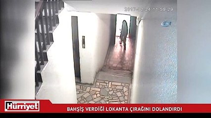 Bahşiş verdiği lokanta çırağını dolandırdı