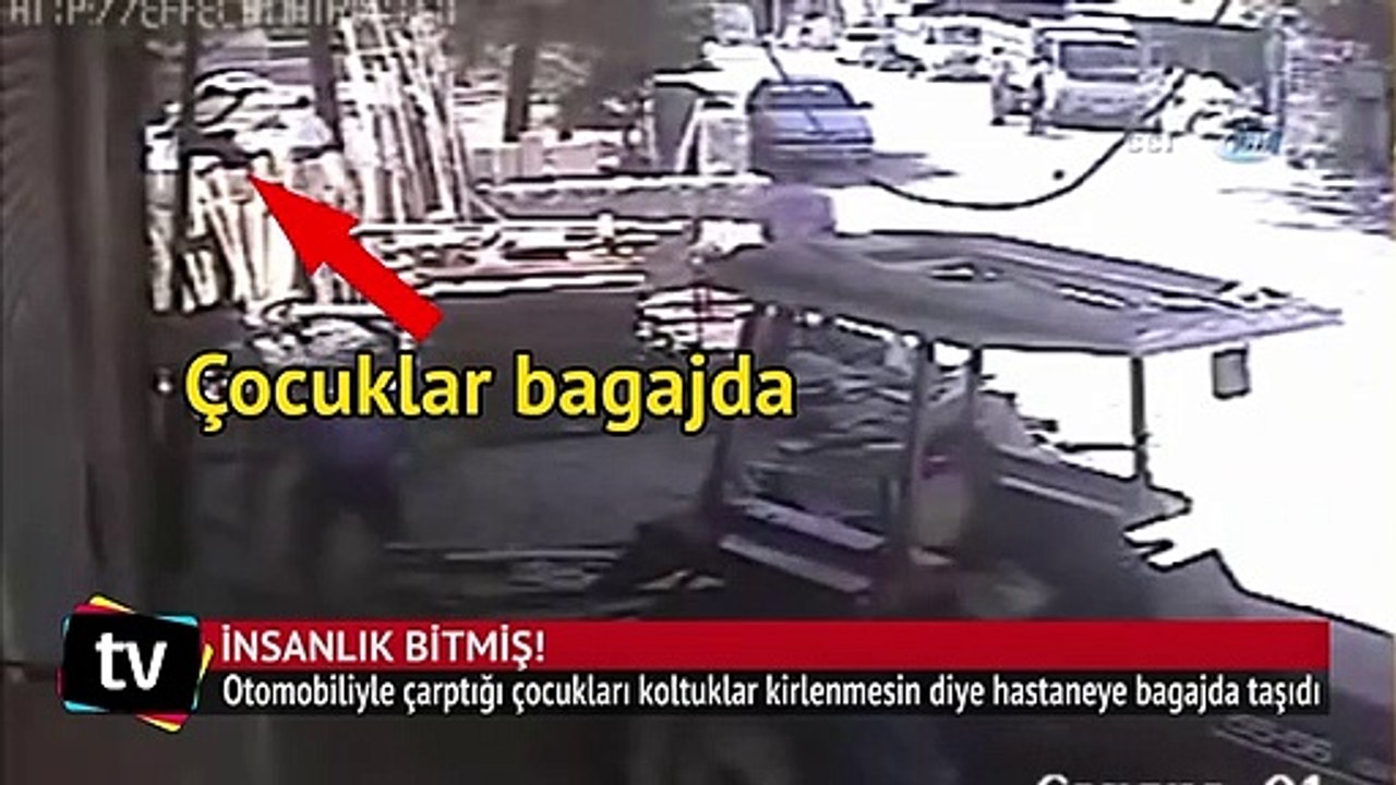 Çarptığı çocukları, koltukları kirlenmesin diye bagajda taşıdı