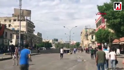 Bağdat'ta gece başlayan gösteriler şiddetlenerek devam ediyor