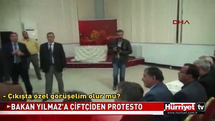 BAKAN YILMAZ'A ÇİFTÇİDEN PROTESTO