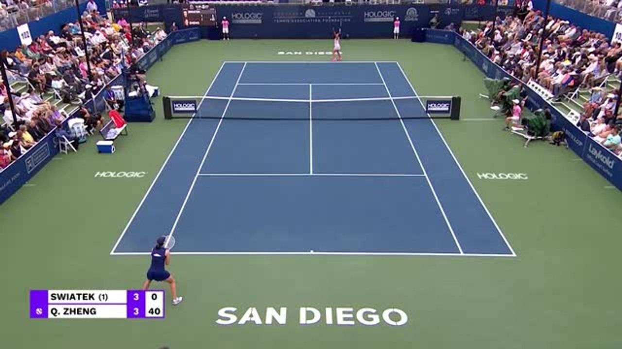 Highlights: Swiatek hat Mühe mit Zheng