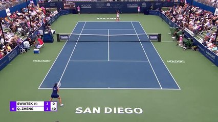 Highlights: Swiatek hat Mühe mit Zheng