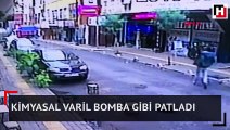 Kimyasal varil bomba gibi patladı