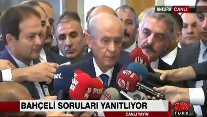 Bahçeli, gazetecilerin sorularını cevapladı