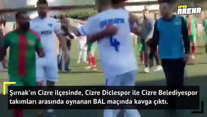 Amatör maçta kavga