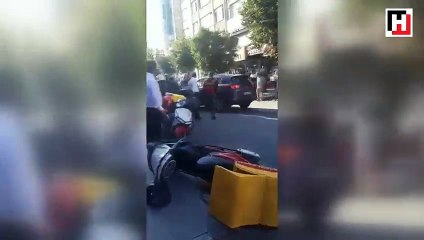 Aracı vatandaşların üzerine sürdü