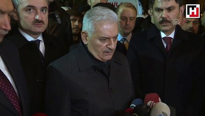 Binali Yıldırım ve iki Bakan olay yerinde