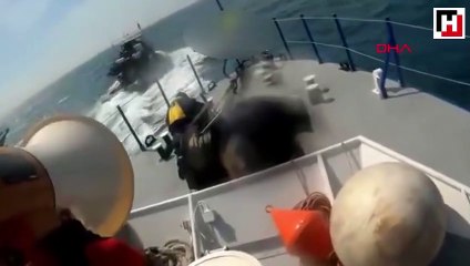 Türk balıkçı teknesine müdahalede yeni görüntüler ortaya çıktı